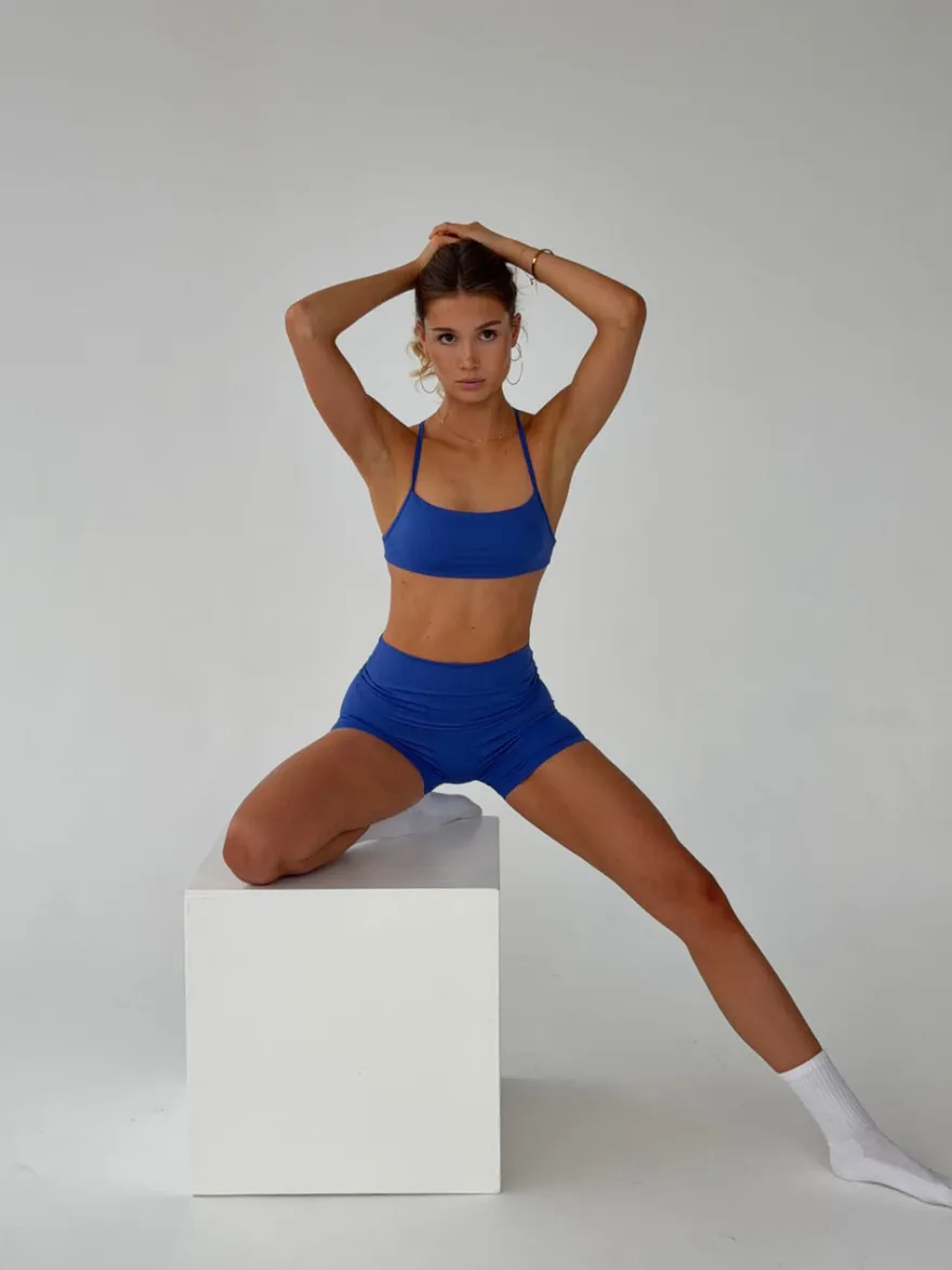 Design By Si Bonded open back top - Royal blue Discount