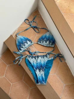 Design By Si Breezy glitter bikini - Blå Discount