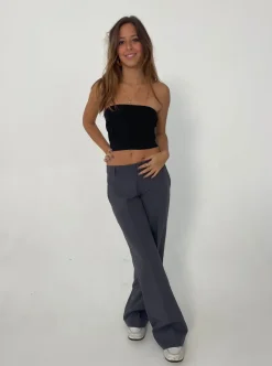 Design By Si Britney lavtaljede suit bukser - grå Hot
