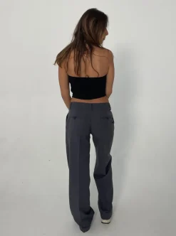 Design By Si Britney lavtaljede suit bukser - grå Hot