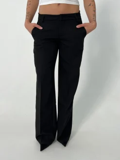 Design By Si Britney lavtaljede suit bukser - Sort