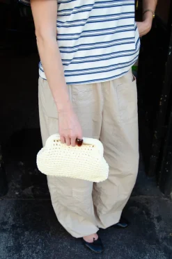 Design By Si Calia hæklet clutch - Lys gul Hot