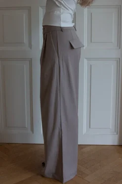 Design By Si Camilla oversized suitbukser - Beige Online