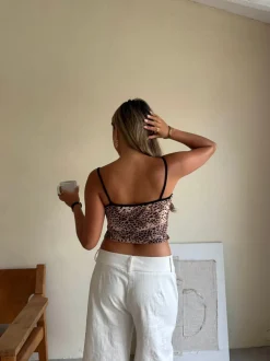 Design By Si Capri top - Leopard New