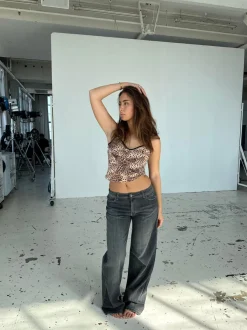 Design By Si Capri top - Leopard New