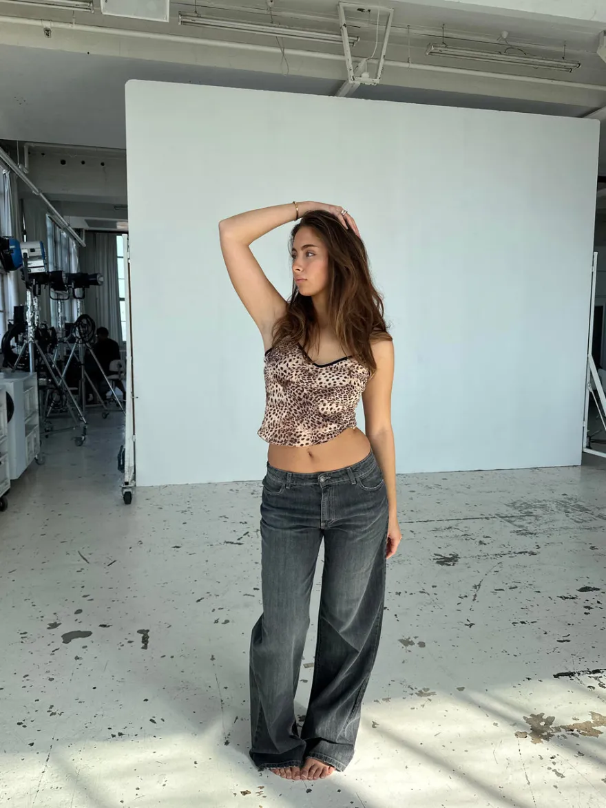 Design By Si Capri top - Leopard New