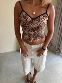 Design By Si Capri top - Leopard New
