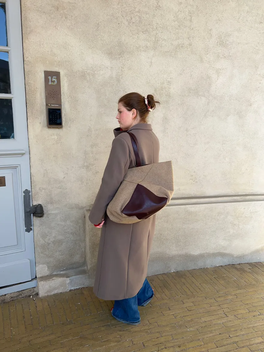 Design By Si Caracas skuldertaske - Beige/brun Outlet