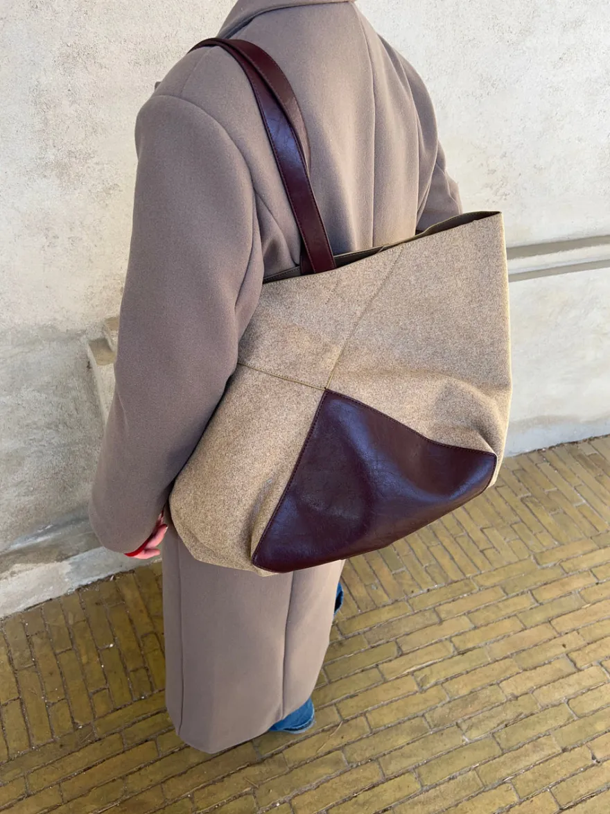 Design By Si Caracas skuldertaske - Beige/brun Outlet