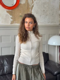 Design By Si Carly kabelstrik med lynlås - Off white Outlet