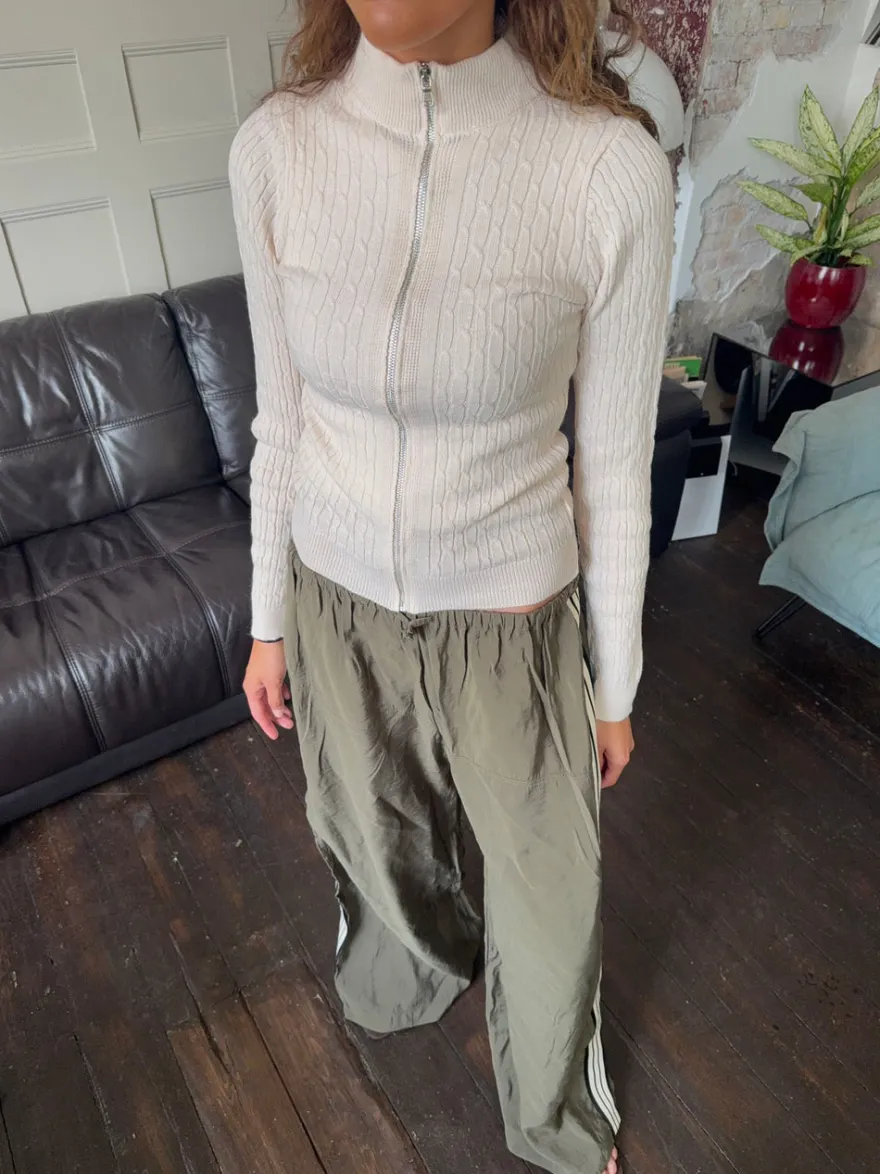 Design By Si Carly kabelstrik med lynlås - Off white Outlet