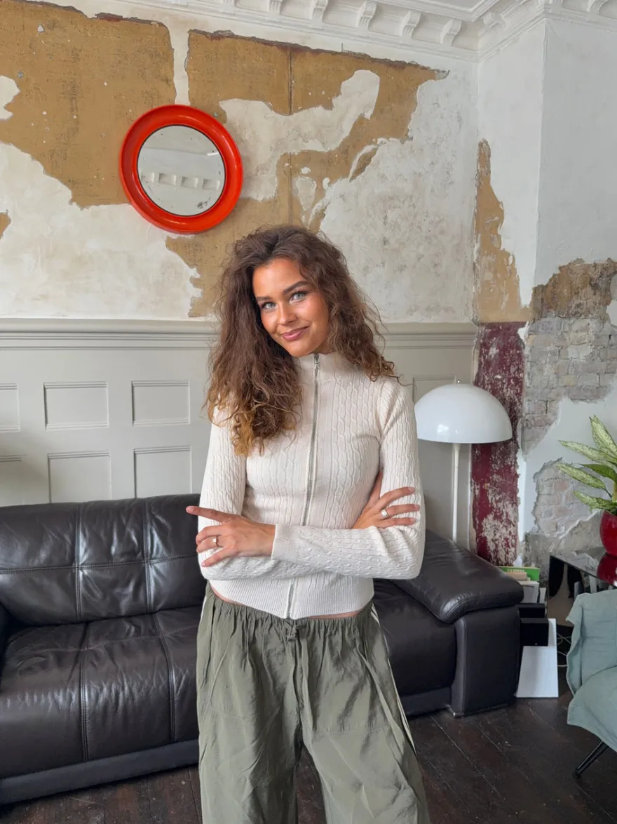 Design By Si Carly kabelstrik med lynlås - Off white Outlet