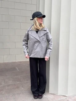 Design By Si Catinka trenchcoat - Grå Outlet