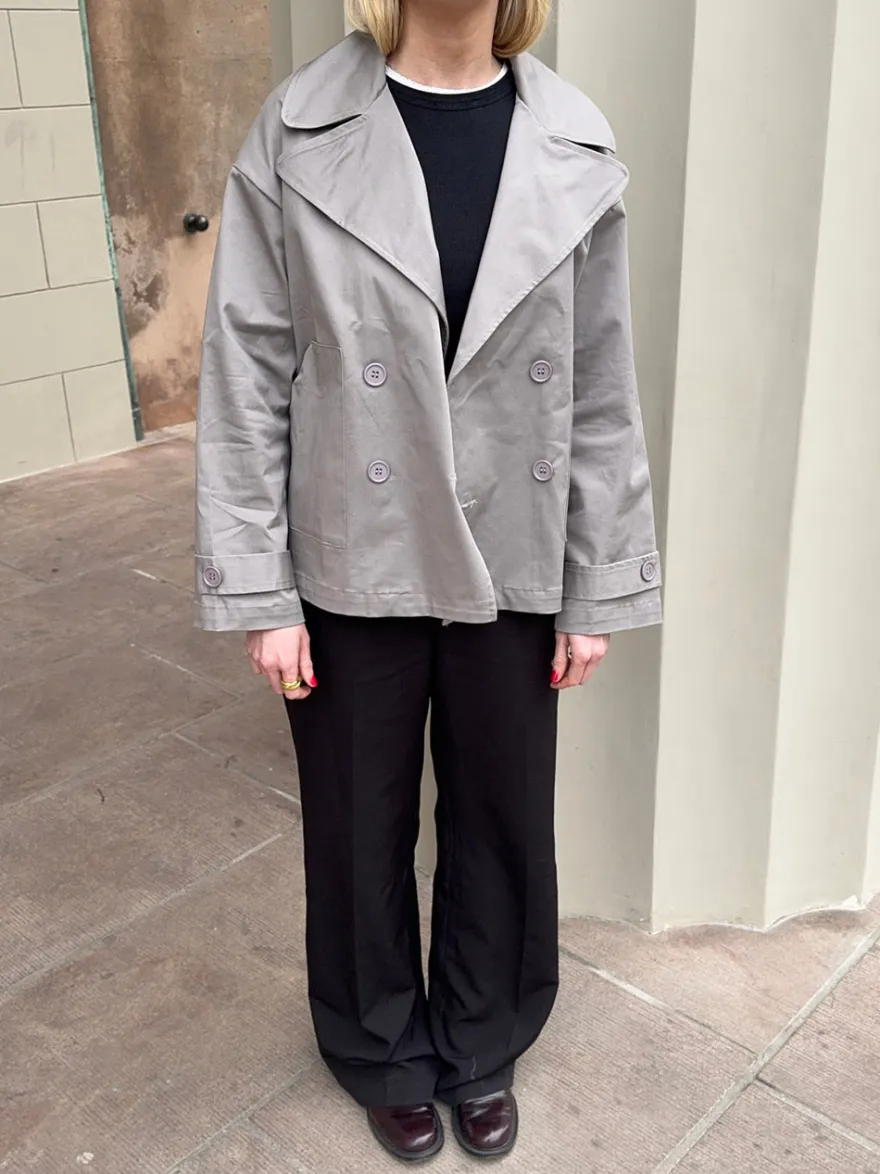 Design By Si Catinka trenchcoat - Grå Outlet