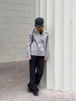 Design By Si Catinka trenchcoat - Grå Outlet