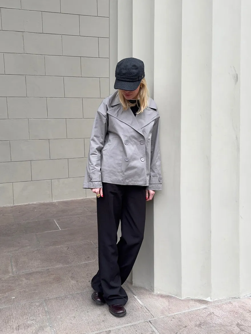 Design By Si Catinka trenchcoat - Grå Outlet