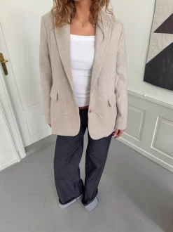 Design By Si Celina blazer - Beige Clearance