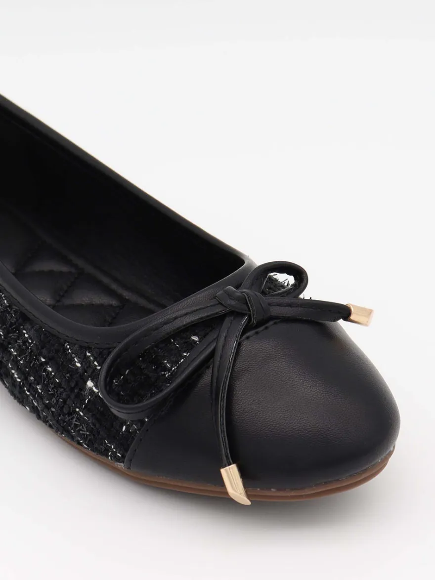 Design By Si Cetinje ballerina sko med skøjfe - Sort Hot