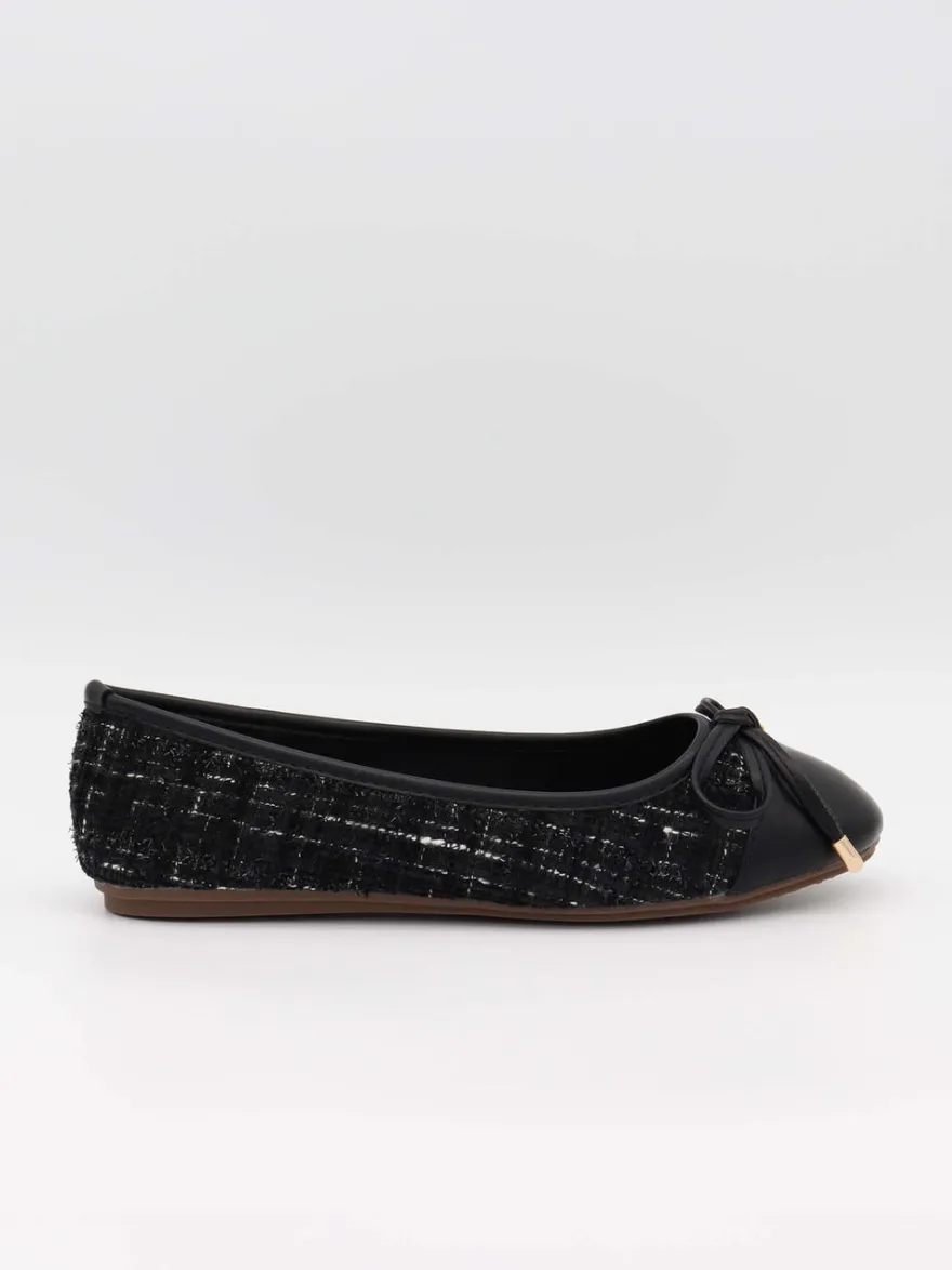 Design By Si Cetinje ballerina sko med skøjfe - Sort Hot