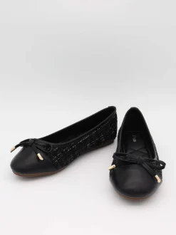 Design By Si Cetinje ballerina sko med skøjfe - Sort Hot