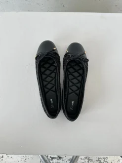 Design By Si Cetinje ballerina sko med skøjfe - Sort Hot