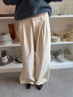 Design By Si Chamomile bukser med lige ben - Off white Outlet