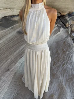 Design By Si Cherry maxikjole - Off white Online