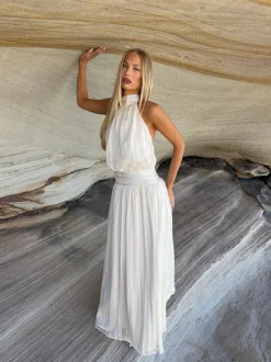 Design By Si Cherry maxikjole - Off white Online