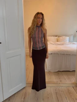 Design By Si Chifona maxinederdel - Brun Sale