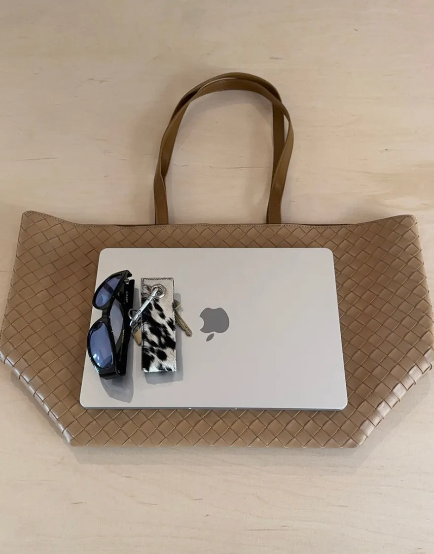Design By Si Chili flettet taske - Beige Clearance