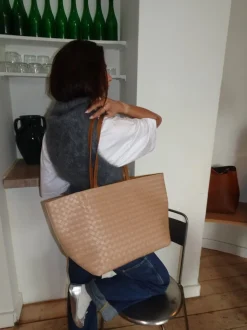 Design By Si Chili flettet taske - Beige Clearance
