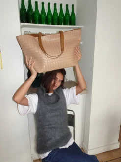 Design By Si Chili flettet taske - Beige Clearance
