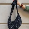 Design By Si Cia skuldertaske med polka prikker - Sort New