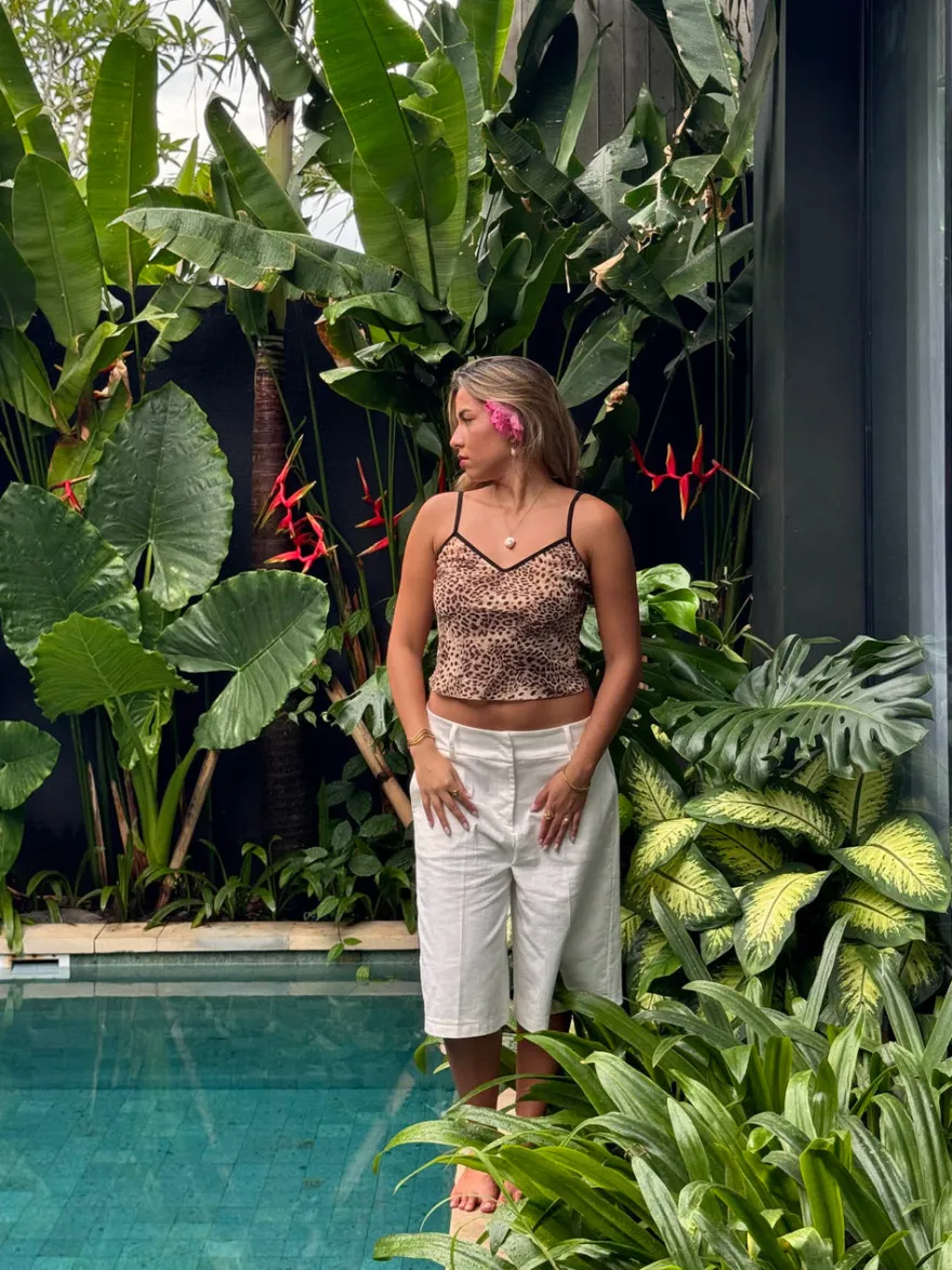 Design By Si Cilena bermudashorts - Hvid Clearance