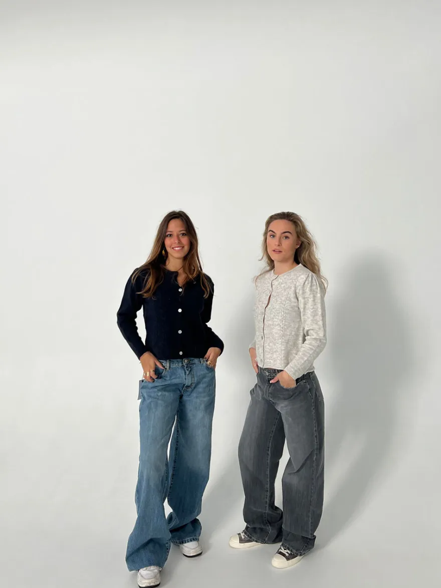 Design By Si Cilla strikket cardigan - Lysegrå