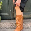 Design By Si Cille cowboystøvler i imiteret læder - Brun Online
