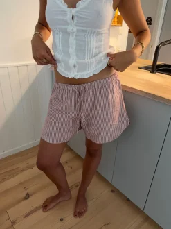 Design By Si Clariana shorts med striber - Rød/hvid Sale