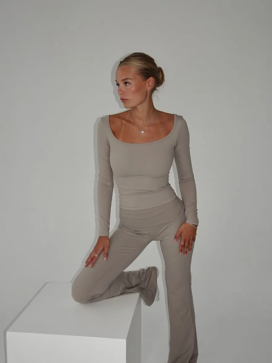 Design By Si Clarity longsleeve blouse - Ash Best