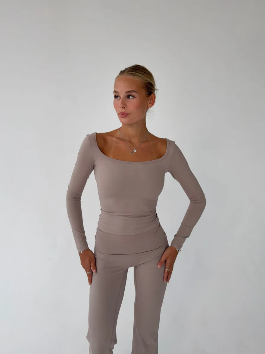 Design By Si Clarity longsleeve blouse - Ash Best