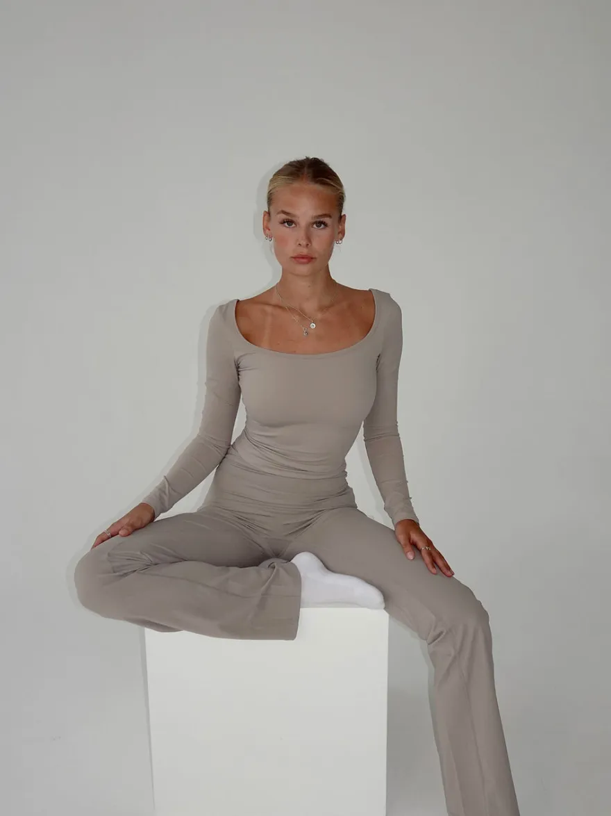Design By Si Clarity longsleeve blouse - Ash Best