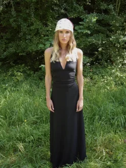 Design By Si Clauda maxikjole med åben ryg - Sort Sale