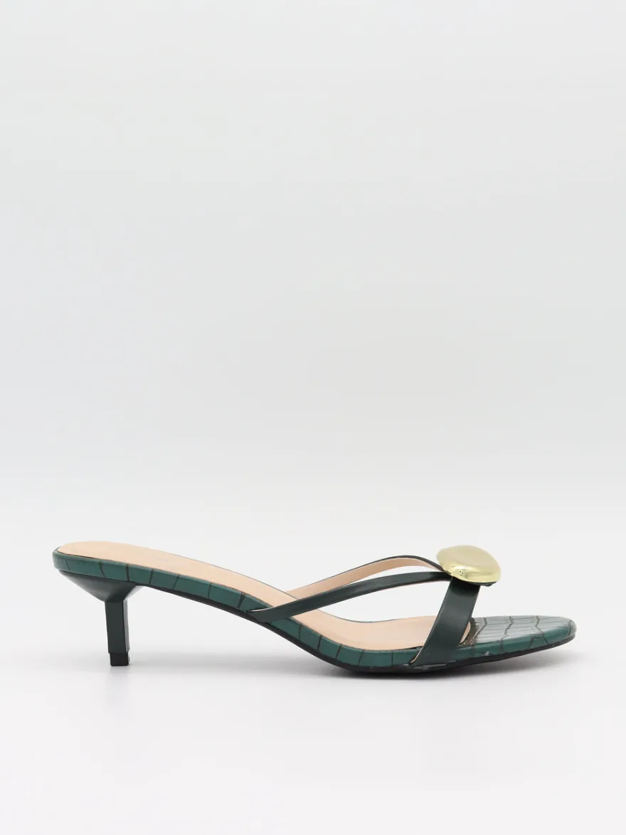 Design By Si Cleopatra minihæle med gulddetalje - Grøn Outlet