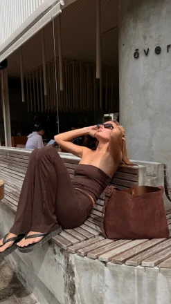 Design By Si Core tube top - Espresso Best