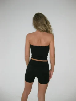 Design By Si Core tube top - Jet Black New