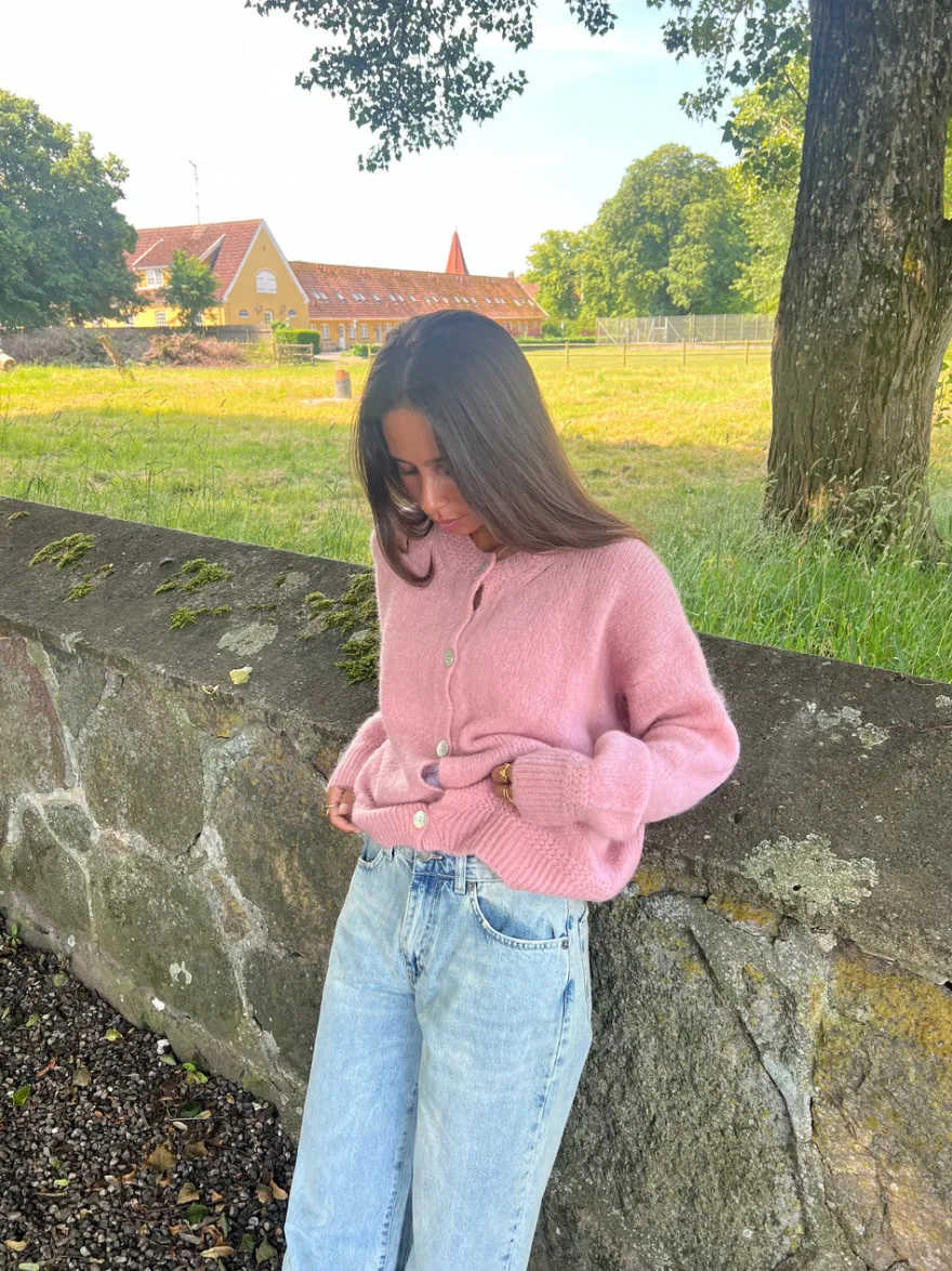 Design By Si Desideria mohair cardigan - Lyserød Outlet