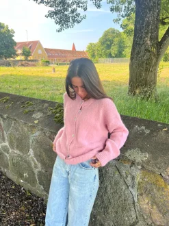 Design By Si Desideria mohair cardigan - Lyserød Outlet