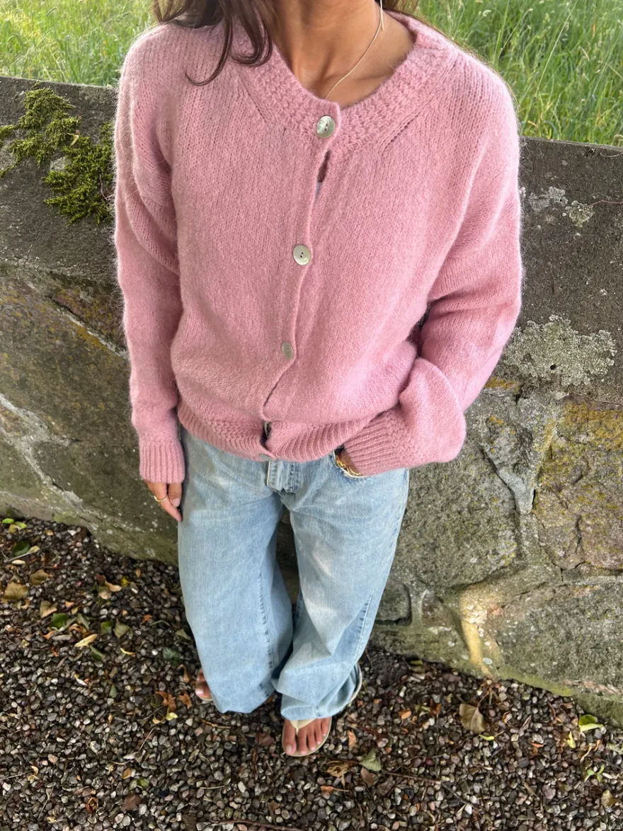 Design By Si Desideria mohair cardigan - Lyserød Outlet