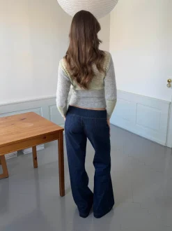 Design By Si Dina lavtaljede jeans - Mørkeblå Best