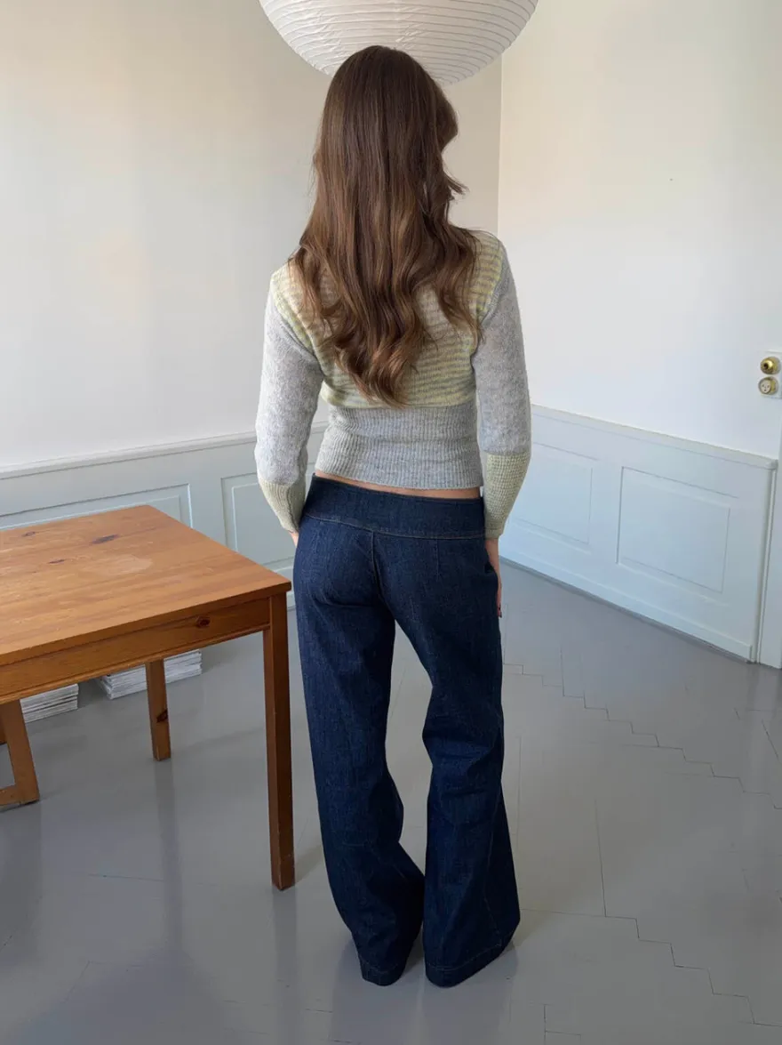Design By Si Dina lavtaljede jeans - Mørkeblå Best