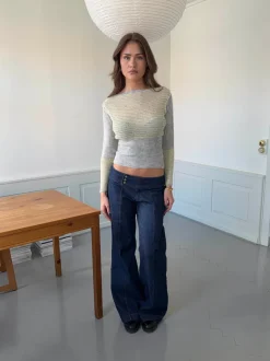 Design By Si Dina lavtaljede jeans - Mørkeblå Best